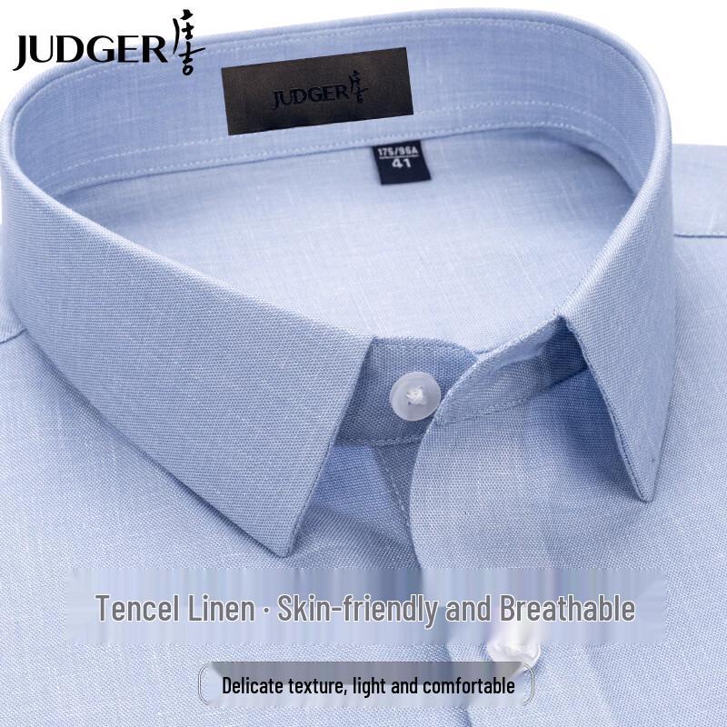 ZHUANGJI Men s Tencel Linen Blend Long-Sleeve Shirt 170/88A