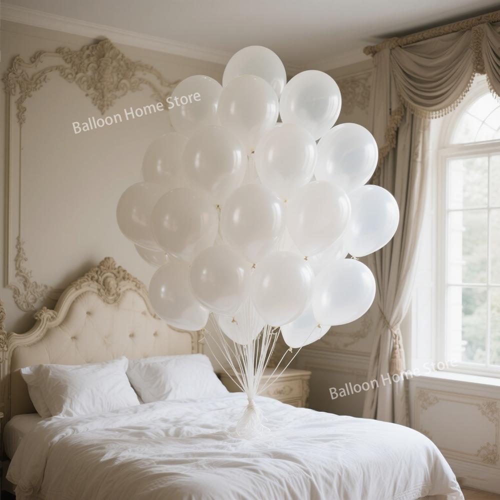 

5/10/12/18 Inch Black White Round Matte Latex Balloon Birthday Party Banquet Wedding Baby Bathing Activities Decorative Balloon 10pcs&5inch белый