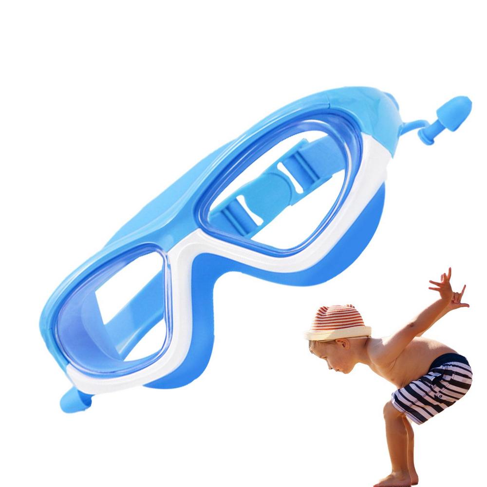Toddler Swim Goggles Waterproof Anti-UV Kids Goggles No Leakage Design Silicone Comfortable Wide View Swim Glasses For Children