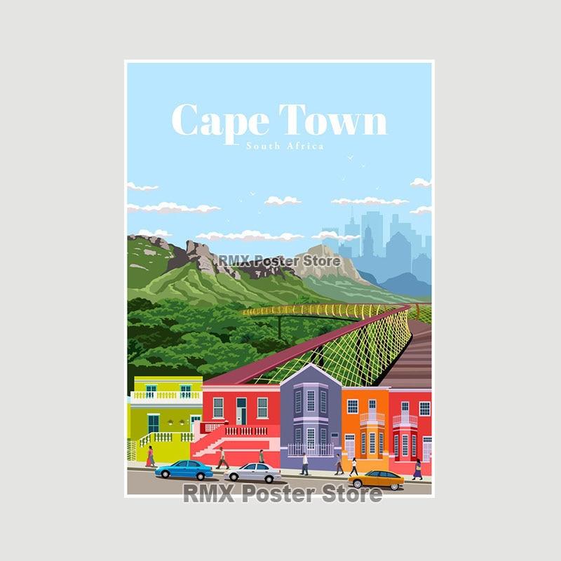 World Travel Minimalist  Posters New York London Paris City Poster White Paper Print Wall Art Decoration Picture Home Cafe Decor