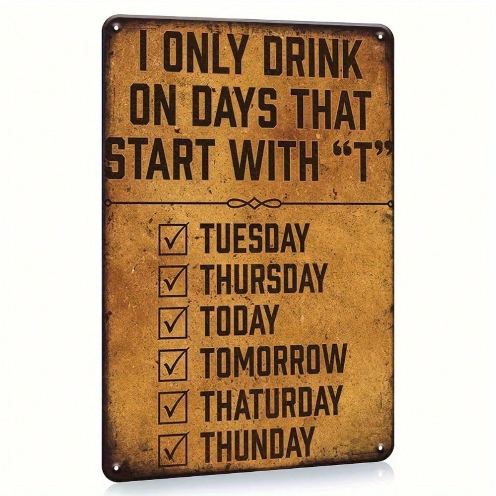 Funny Vintage Metal Beer Sign Bar Wall Decor For Man Cave Garage Home 8x12 Inch
