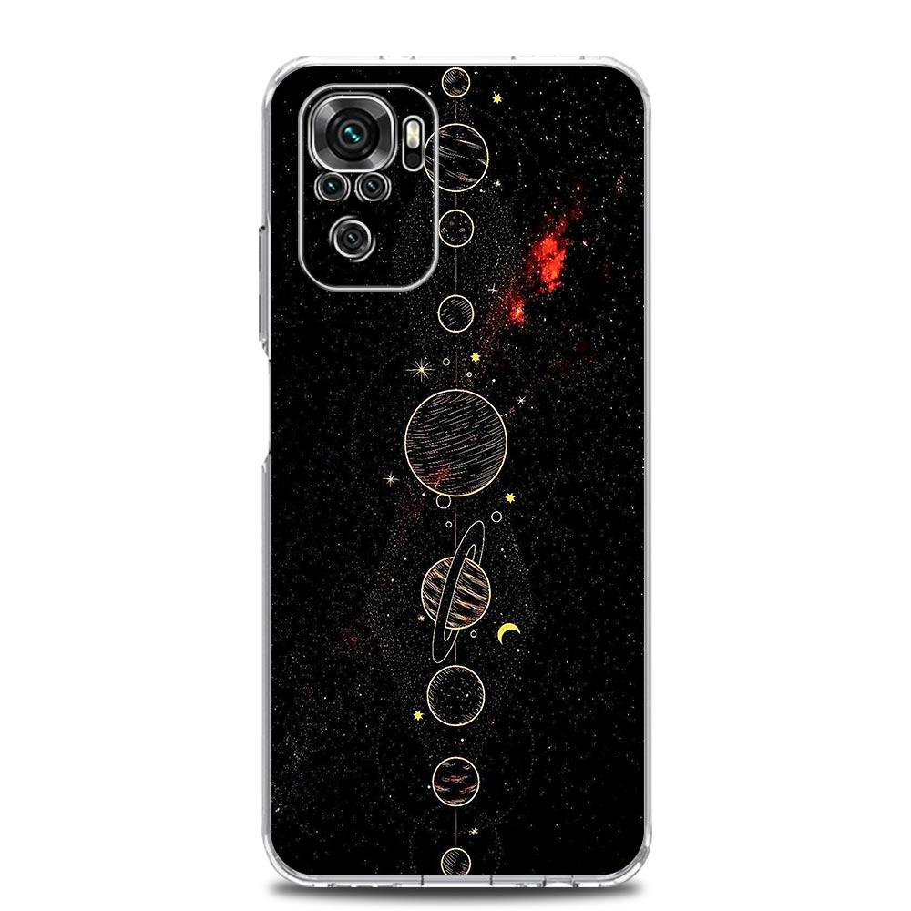 Phone Case For Xiaomi Redmi Note 14 13 12 4G 9S 9 10 11 Pro Plus 5G 14C 13C 12C 10C 9A TPU Cover Starlit sky planet space art
