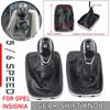 Black PU Leather Car Gear Shift Shifter Knob Lever Gaiter Boot Cover For Opel Vauxhall Ignia 2008-2017 Car Styling