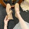French Mary Jane single shoes women's hollow mesh woven flat bottom summer 2025 new with skirt Doudou grandma shoes