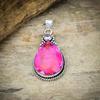 Pink Rubillite, Kunzite Gemstone 925 Sterling Silver Jewelry Pendant 2.44" M-188