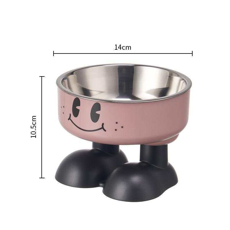 1pc Stainless Steel Elevated Pet Bowl, Anti-Tip, High-Height Food and Water Dish for Kittens and Puppies Pet Products Cat Feeder