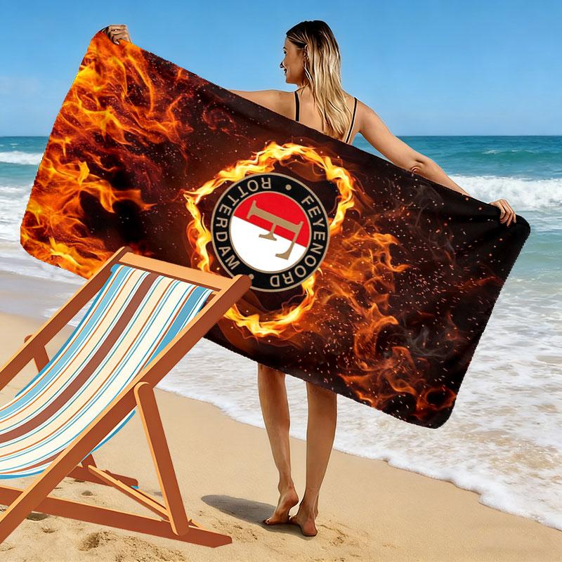 Toalla de Playa Estampada Feyenoord, Toalla Grande Suave de Secado Rápido para Playa, Camping, Natación