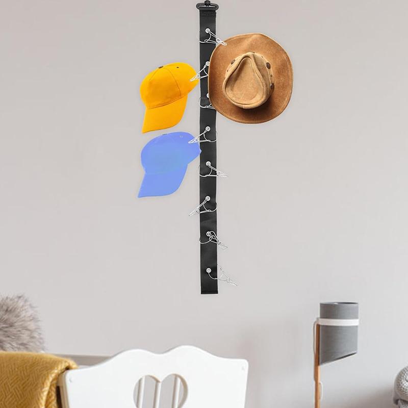 8-Clip Wall Storage Hat Hanging Tool Underwear Drying Rack Bedroom Wardrobe Duck Tongue Cap Storage Hook Rack