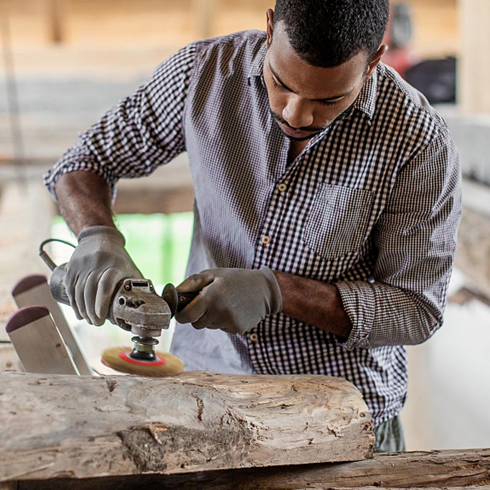 

6 Inch Wire Wheel Brush Stainless Steel for Bench Grinder Polishing Deburring Rust & Paint Removal золотой