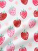 New Autumn Girls' Strawberry Pattern Hoodie, Round Neck Pullover, Kids' Cute Clothing