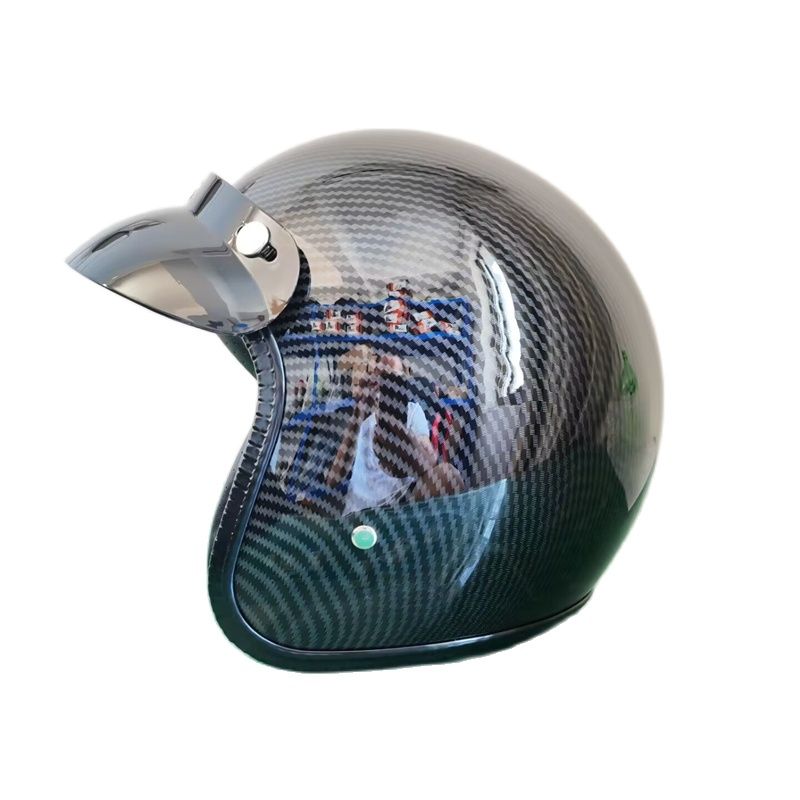 Retro 3/4 Open Face Motorcycle Helmet DOT Approved Cafe Racer Chopper Casco Retro Style CE Certified