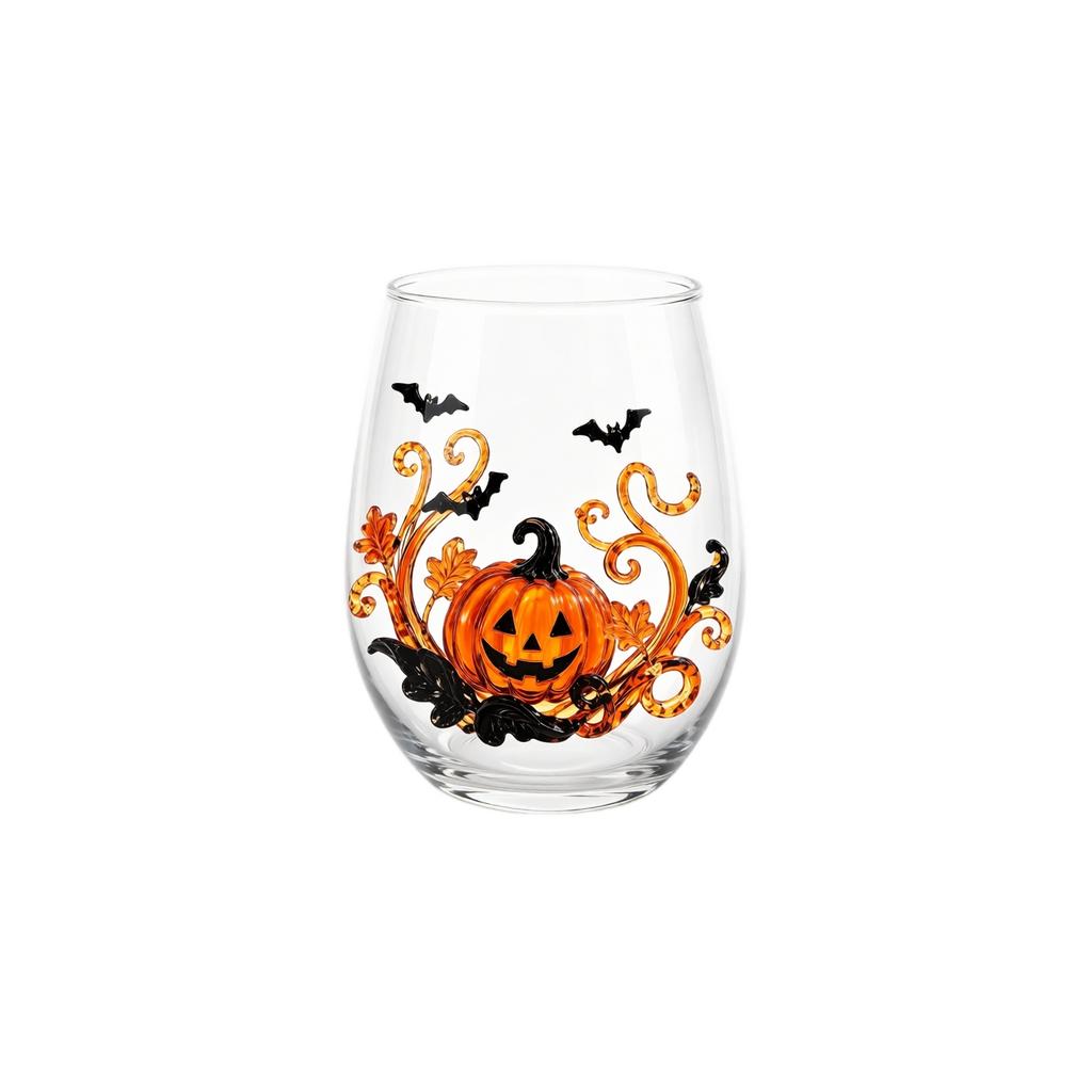 Halloween Pumpkin Glass Cup 029-02