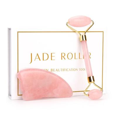Rose Quartz Jade Roller Face Slimming Face Lifting Natural Jade Stone Facial Roller Skin Care Beauty
