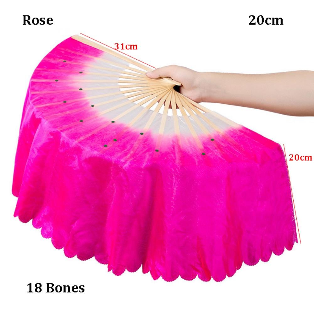 31cm Bamboo Chinese Short Bellydance Fan Multicolors Bamboo Fans Yangko Dance Prop Performance