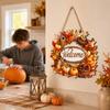 Fall Pumpkin Wooden Hanging Ornament Set of 4 for Thanksgiving Decor