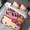 H-Hello K-Kitty Duvet Cover Set Home Style Bedding Soft Laundry Cotton Bed 3 Piece Set Student Dormitory Gift