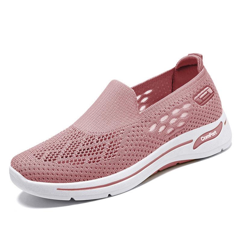 Plus Size Shoes for Women 36-41 Spring Summer Women Slip on Platform Wedges Mesh Breathable Comfortable Flats Zapatos De Mujer 36 розовый 2270₽