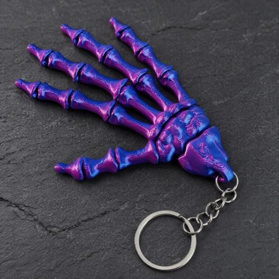 Skelet Hånd Nøglering, Leddelt Skelet Hånd Fidget Nøglering, Fleksible Gotiske Skelet Hænder Vedhæng, Halloween Spooky Gotisk Nøglering til