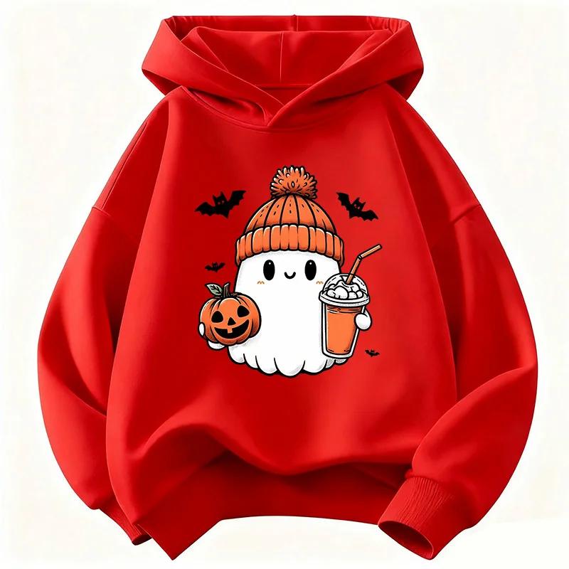 Fun hooded sweatshirt for children in autumn and winter,suitable for both boys and girls for Christmaship-hop style casual wear.