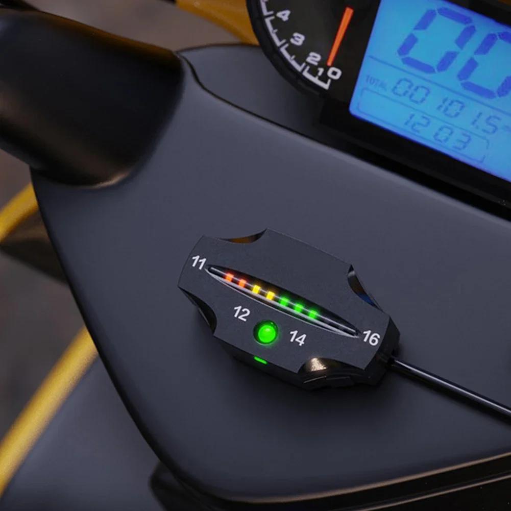 

Universal Motorcycle Electric Voltage Meter Volt Tester LED Tricolor Indicator Light Digital Panel Voltmeter 12V-24V Waterproof