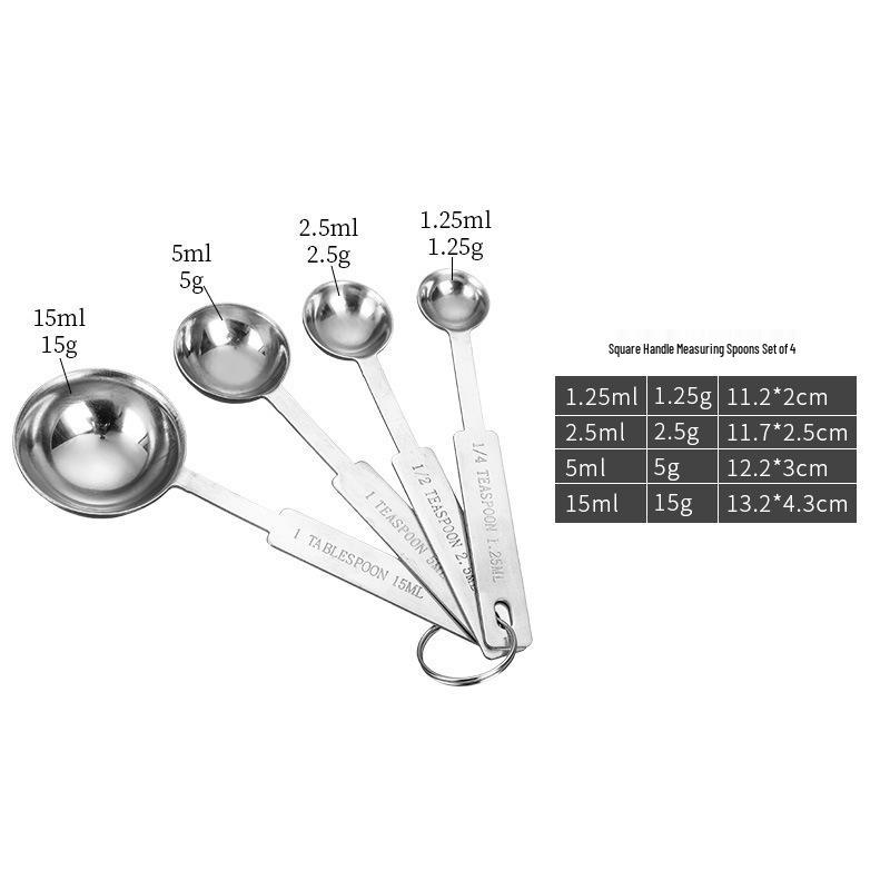 Stainless Steel Measuring Cups and Spoons Set for Baking and Cooking