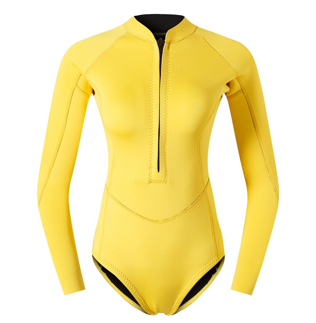 2Mm Wetsuit Women S Wetsuit One-Piece Swimsuit Surfing Snorkeling Deep Diving Sun Protection Jellyfish Suit Bikini Outdoor L