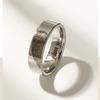 Original Design Black Silver Color Stainless Steel Heart Fingerprint Couple Rings for Women Men Personality Jewelry Friend Gift