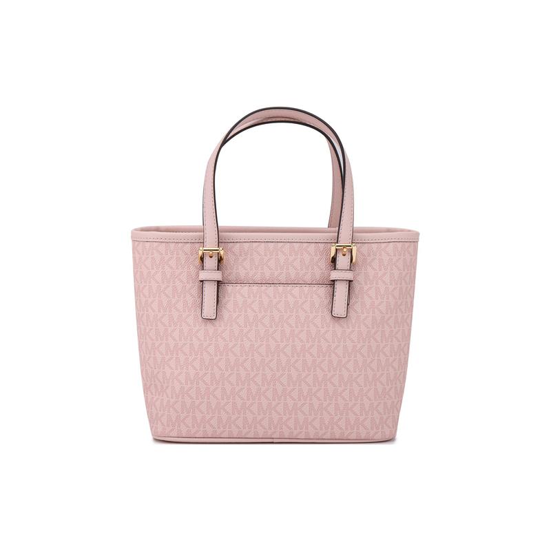 MICHAEL KORS Jet Set 27 Classic Zipper Closure Presbyopia Canvas One-Shoulder Crossbody Handbag Mini Women's Pink