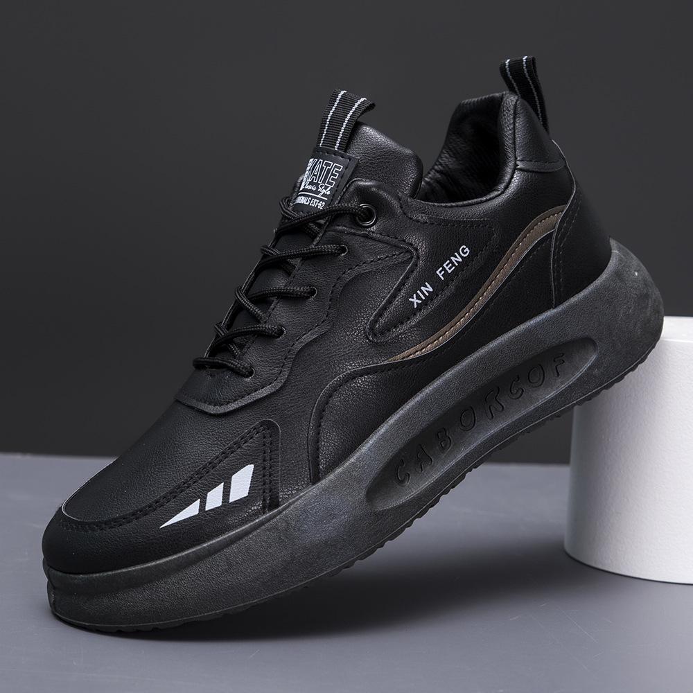 Men's Casual Shoes Breathable Sports Comfortable Running Men's Shoes PU Spring and Autumn New Small White Shoes