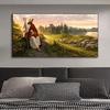 Gesù Cristo Pastore Tela Arte Murale Moderna Religiosa Dio Poster Stampa HD Pittura Quadro Opera d'Arte per Camera da Letto Soggiorno Decorazione Senza Cornice