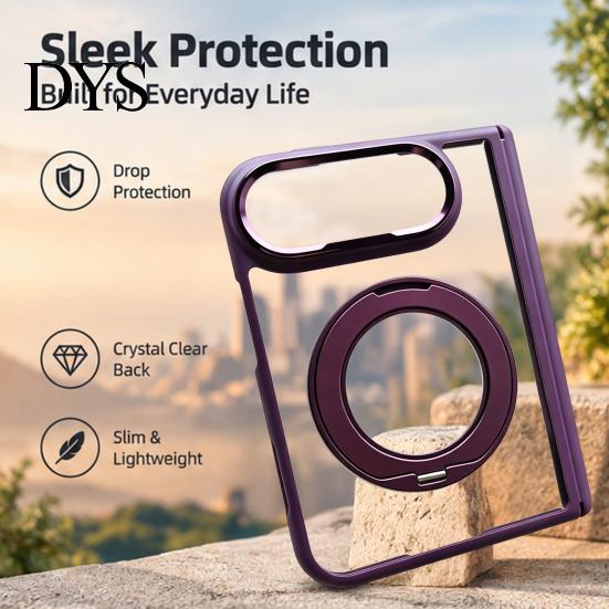 Shockproof Skin Friendly Case Clear Protective for IPhoneDuo 2026, Slim Phone Protector with 360 Degree Precision Cutout Shell Rotatable Kickstand,