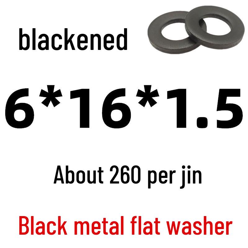 Thickened Black Iron Flat Washer for Screws, Non-standard Round Design