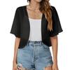 Women's Short with Sleeves - Lightweight Chiffon Summer Sun Cover-Up, Versatile Shawl Cape in Multiple Colors