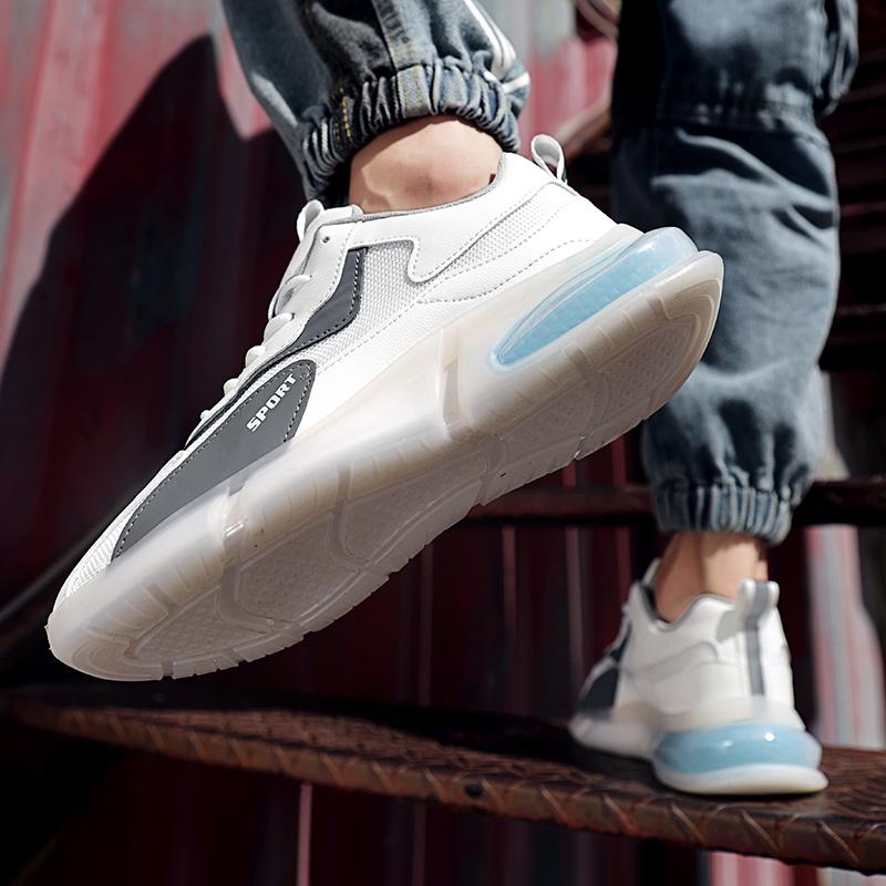 Neue Herrenschuhe aus Leder Mode Koreanische Version Trendige Freizeitschuhe Herren Atmungsaktive Dämpfung Sport Vulkanisierte Schuhe Herrenschuhe