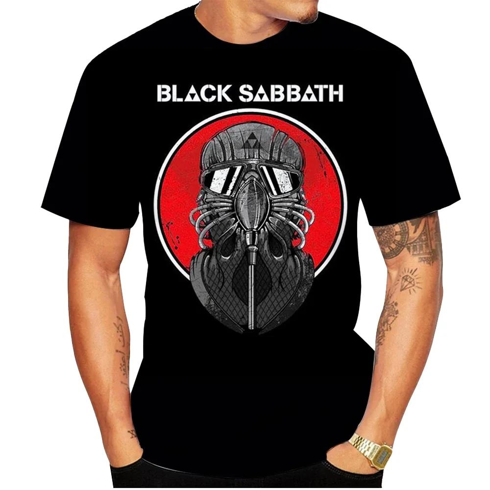 

Black Metal Rock Band T Shirt Men Women Fashion Casual Graphic Short Sleeve Daily Fashion Plus Size Unisex O-Neck Pullover Tops 4XL