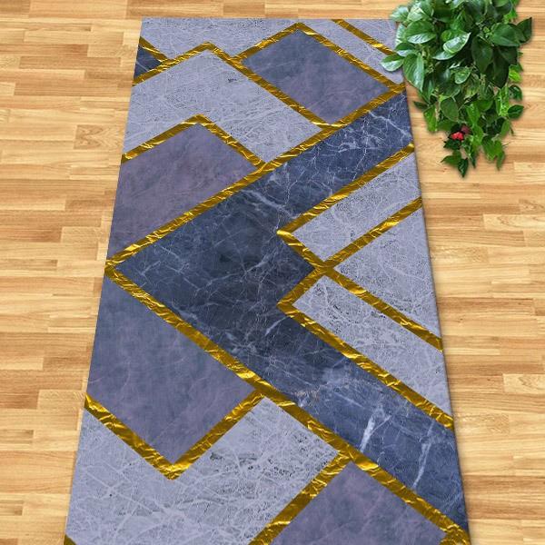Multi Style Runner Rug Vintage Geometric Floral Marble Pattern Non Slip Washable Carpet for Hallway Kitchen Corridor Home Decor