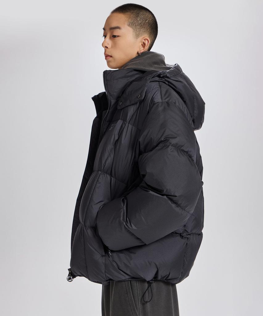 Reebok Pump Hooded 2-Way Down Jacket - Black
