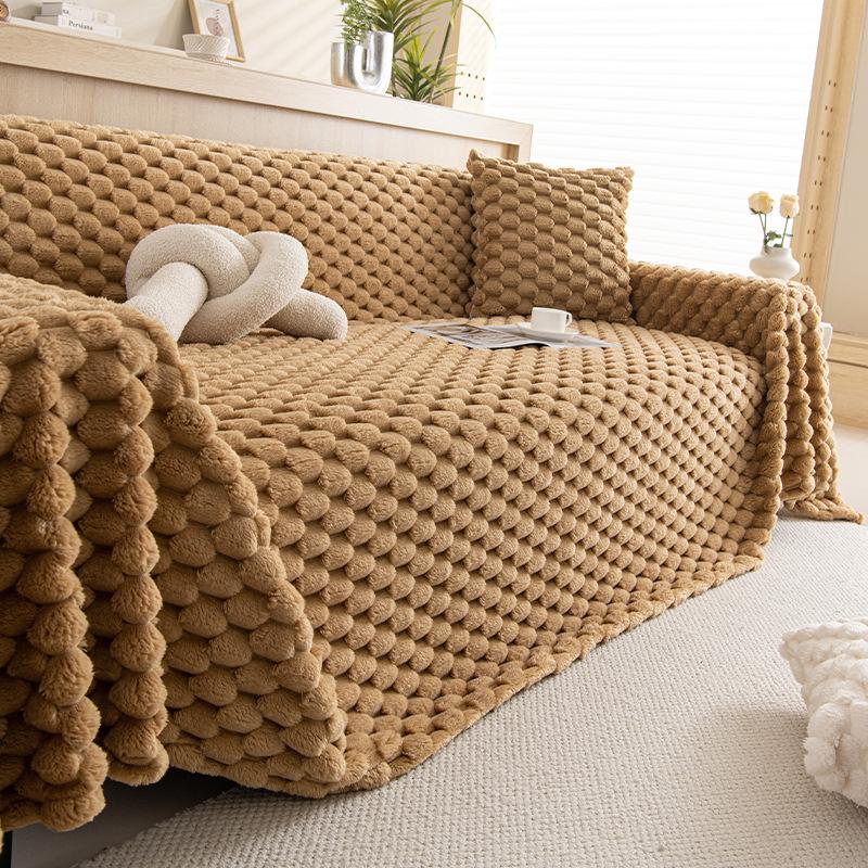 Sofa Cover Cloth Winter Plush Anti-slip Sofa Cover New Anti-cat Scratch Cushion Blanket