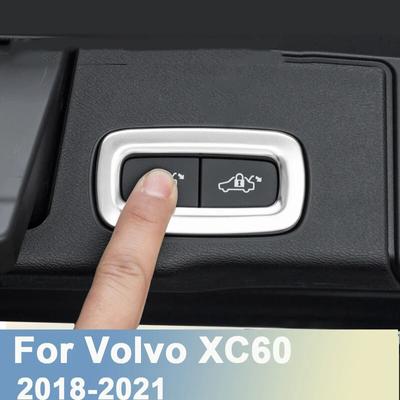 Edelstahl-Auto-Hintertür-elektrischer Kofferraum-Schalterknopf-Rahmenabdeckungs-Ordnungsaufkleber für Volvo XC60 2018 - Zubehör