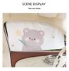 Blue Rain Tulip Rabbit Car Sunshade: Universal Summer Car Window Curtains for Sun Protection