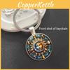 Glass Sun Moon Keychain With Elegant Design Rechargeable Key Accessory For Everyday