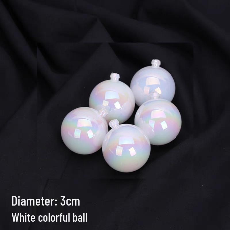 Creative Iridescent Transparent Cake Decoration - Aesthetic Milk White Party Ball for Birthday Desserts