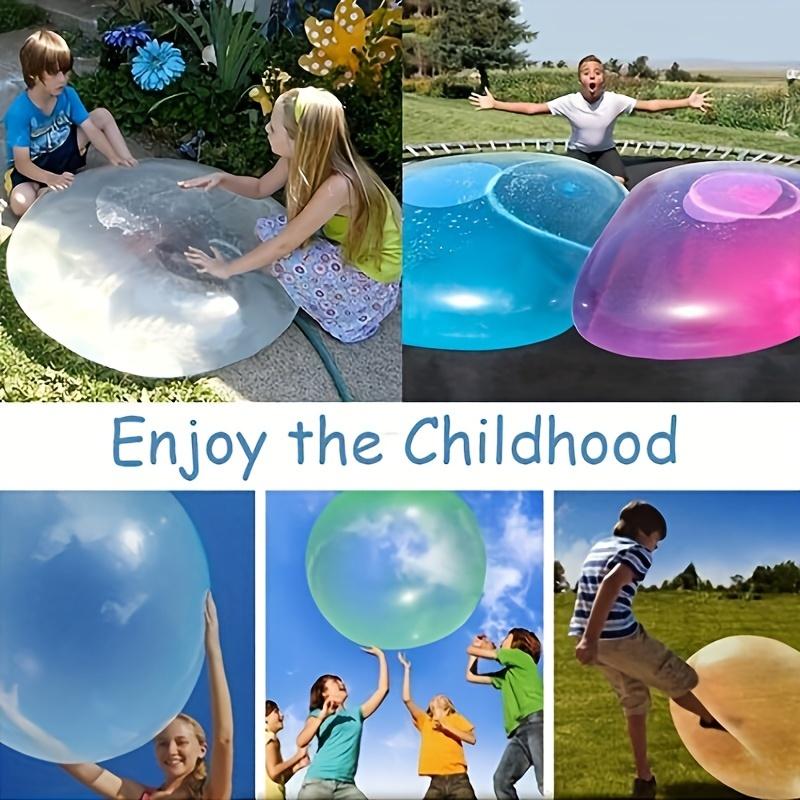 1pc Inflatable Bubble Ball-Transparent TPR Water-Filled Pat Ball for Outdoor Fun-Durable & Easy To Inflate-Perfect for Family Activities & Party Games