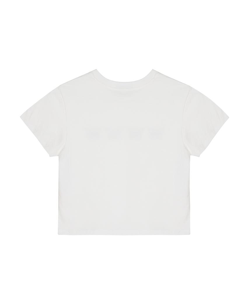 Nigaennikol Mini Butterfly Graphic Top_White