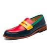 Men's Large-Size British Style Leather Loafers – Trendy Slip-On Driving Shoes for Hair Stylists.