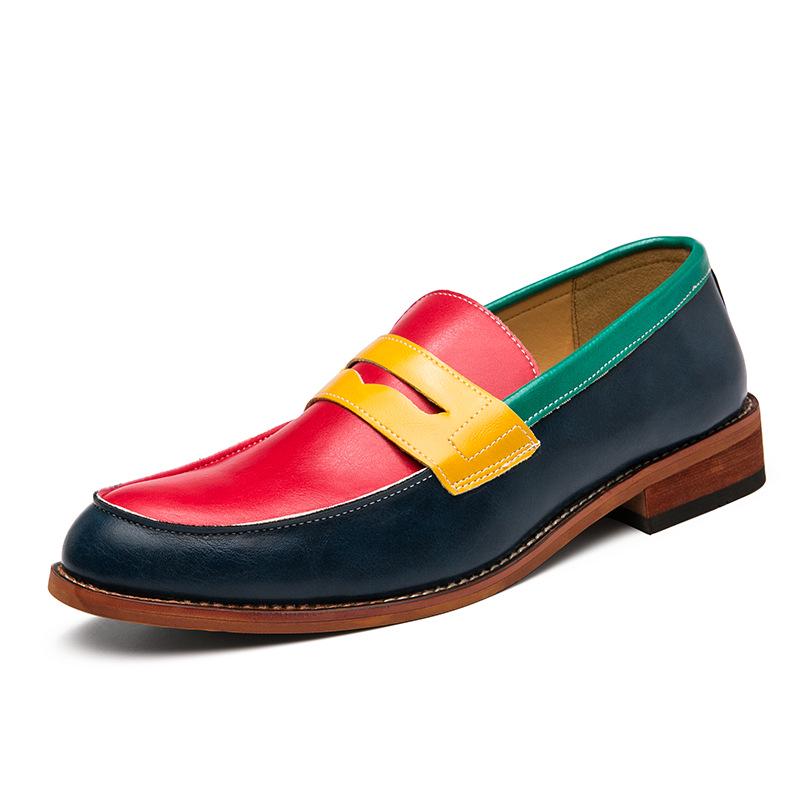 Men's Large-Size British Style Leather Loafers – Trendy Slip-On Driving Shoes for Hair Stylists.