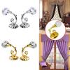 2 Pcs Large Rhinestone Hanging Hooks Curtain Wall Tie Back Hook Hanger Holder