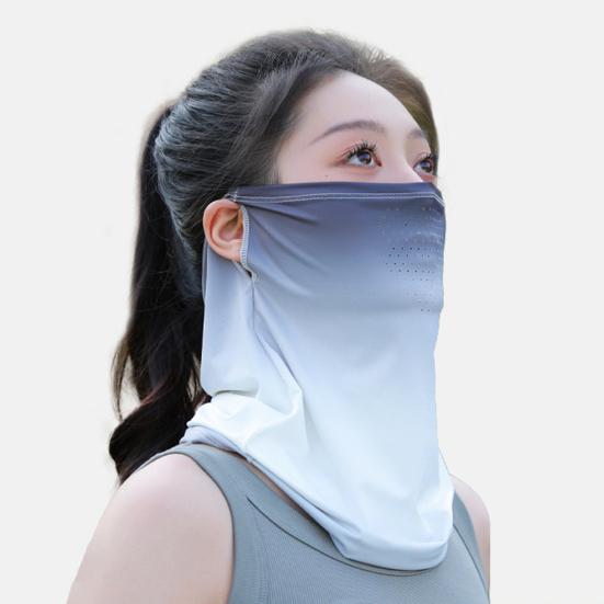 Ice Silk Sunscreen Face Sun Protection Face Guard Breathable Holes Protector Neck Clavicle