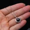 New 925 Silver Natural Pearl Pendant Women,Trendy Freshwater Pearl Pendant Wife Mother Birthday Gift White Purple
