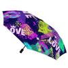 1 Pack Automatic Umbrella With Strong Windproof Ribs And Waterproof Coating For Travel Use In Graffiti Accent Look
